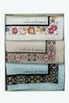 Buy_Rabani & Rakha_Multi Color Printed Pocket Square Gift Box Set Of 3 _at_Aza_Fashions