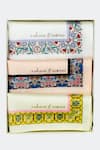 Buy_Rabani & Rakha_Multi Color Printed Pocket Square Gift Box Set Of 3 _at_Aza_Fashions