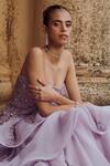 Rachit Khanna_Purple Organza Sweetheart Neck Bandeau Gown _Online_at_Aza_Fashions