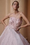 Rachit Khanna_Pink Organza Corset Gown  _Online_at_Aza_Fashions