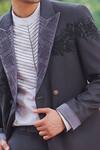 Buy Rachit Khanna Grey Suiting Embroidered Tuxedo And Pant Set Online at Aza Fashions Buy_Rachit Khanna_Grey Suiting Embroidered Tuxedo And Pant Set _Online_at_Aza_Fashions