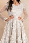 Shop_Shikha and Srishti Design_White Organza Anarkali Gown_at_Aza_Fashions