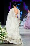 Shop_Shikha and Srishti Design_White Organza Embroidery Round Bridal Lehenga Set _at_Aza_Fashions