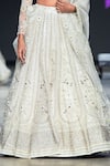 Shop_Shikha and Srishti Design_White Organza Embroidery Round Bridal Lehenga Set _Online_at_Aza_Fashions