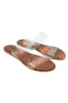 Buy_Daisie_Brown Animal Print Transparent Strap Flats _at_Aza_Fashions