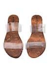 Shop_Daisie_Brown Animal Print Transparent Strap Flats _at_Aza_Fashions