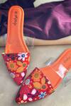 Daisie_Red Printed Mules _Online_at_Aza_Fashions