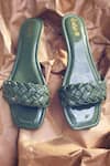 Buy_Daisie_Green Braided Flats _at_Aza_Fashions