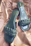 Buy_Daisie_Green Braided Flats _Online_at_Aza_Fashions