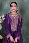 Shop_Niti Bothra_Purple Base Fabric Marodi Embroidered Kurta Sharara Set_Online_at_Aza_Fashions