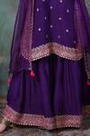 Niti Bothra_Purple Base Fabric Marodi Embroidered Kurta Sharara Set_at_Aza_Fashions