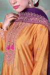 Buy_Label Niti Bothra_Yellow Base Fabric Silk Round Marodi Kurta Palazzo Set _Online_at_Aza_Fashions