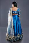 Shop Divya Kanakia Blue Net U Neck Zardozi Embroidered Lehenga Set at Aza Fashions Shop_Divya Kanakia_Blue Net U Neck Zardozi Embroidered Lehenga Set _at_Aza_Fashions