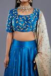 Shop Divya Kanakia Blue Net U Neck Zardozi Embroidered Lehenga Set Online at Aza Fashions Shop_Divya Kanakia_Blue Net U Neck Zardozi Embroidered Lehenga Set _Online_at_Aza_Fashions