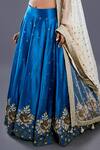 Divya Kanakia Blue Net U Neck Zardozi Embroidered Lehenga Set at Aza Fashions Divya Kanakia_Blue Net U Neck Zardozi Embroidered Lehenga Set _at_Aza_Fashions