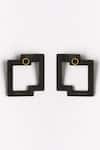 Buy Siddhant Agrawal Black Geometric Cutout Stud Earrings at Aza Fashions Buy_Siddhant Agrawal_Black Geometric Cutout Stud Earrings _at_Aza_Fashions