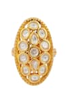 Buy_Samyukta Singhania_Gold Plated Kundan Ring _Online_at_Aza_Fashions