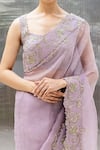 Buy_Mrunalini Rao_Purple Organza Heera Zardozi Embroidered Saree_Online_at_Aza_Fashions