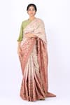 Buy_I Am Design_Purple Silk Ikat Saree _at_Aza_Fashions