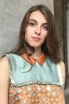 I am Design_Green Spread Collar Silk Dress For Women_Online_at_Aza_Fashions