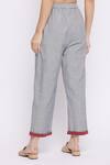 Shop_Doodlage_Blue Niko Handwoven Cotton Pant_at_Aza_Fashions
