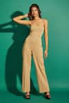 Buy_Asra_Beige Scuba Plain Tube Jumpsuit _at_Aza_Fashions