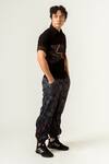 Siddhant Agrawal_Black Mesh, Textured Crepe, Lycra Agitation T-shirt _Online_at_Aza_Fashions