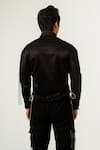Shop_Siddhant Agrawal_Black Velvet Satin Shirt _at_Aza_Fashions