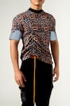 Siddhant Agrawal_Multi Color Poly Lycra Printed Torment T-shirt  _at_Aza_Fashions