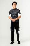 Siddhant Agrawal_Multi Color Poly Lycra Printed Agitation T-shirt  _Online_at_Aza_Fashions