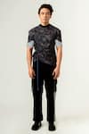 Buy_Siddhant Agrawal_Multi Color Poly Lycra Printed Agitation T-shirt  _Online_at_Aza_Fashions