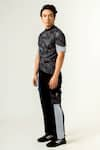 Shop_Siddhant Agrawal_Multi Color Poly Lycra Printed Agitation T-shirt  _Online_at_Aza_Fashions