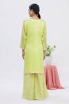 Shop_Surabhi Arya_Green Kurta And Dupatta Organza, Sharara Tissue Gota Work Round Set _at_Aza_Fashions