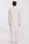 Shop_RNG Safawala_White Bundi Blended  Kurta And Churidar Dupion & Set For Kids For Kids_at_Aza_Fashions