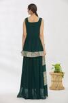 Shop_Naintara Bajaj_Green Georgette Muslin Printed Lehenga Set_at_Aza_Fashions