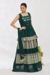 Buy_Naintara Bajaj_Green Georgette Muslin Printed Lehenga Set_Online_at_Aza_Fashions