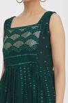Shop_Naintara Bajaj_Green Georgette Muslin Printed Lehenga Set_Online_at_Aza_Fashions