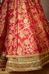 Moledro_Pink Modal Satin And Lurex Dupatta Organza Screen Print Baani Anarkali With _at_Aza_Fashions