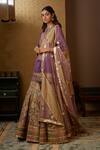 Buy_Moledro_Purple Modal Satin, Crepe Dupatta Butterfly Net Saira Kurta Sharara Set _Online_at_Aza_Fashions