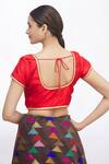 Shop_Nazaakat by Samara Singh_Red Art Silk Saree Blouse_at_Aza_Fashions
