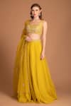 Buy House Of Tushaom Yellow Raw And Organza Sequin, Thread & Cutdana Round Lehenga Set at Aza Fashions Buy_House Of Tushaom_Yellow Raw And Organza Sequin, Thread & Cutdana Round Lehenga Set _at_Aza_Fashions