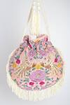 Adora By Ankita_Multi Color Beads, Sequins, Embroidery Poly Silk Embellished Potli Bag _Online_at_Aza_Fashions