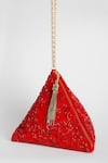 Adora by Ankita_Red Cutdana And Sequin Poly Silk Embellished Polti Bag _Online_at_Aza_Fashions