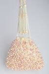 Buy_Adora By Ankita_White Beads Poly Silk Embellished Potli Bag _at_Aza_Fashions