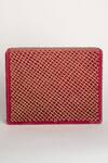 Shop_Adora By Ankita_Maroon Zari, Beads Velvet Box Clutch With Sling _Online_at_Aza_Fashions