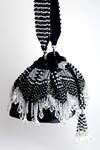 Adora By Ankita_Black Crystals, Beads Velvet Embellished Potli Bag _Online_at_Aza_Fashions