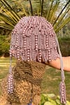 Buy_Adora By Ankita_Grey Pearls Poly Silk Embellished Potli Bag _Online_at_Aza_Fashions