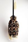 Adora By Ankita_Black Pearls, Zari, Sequins Poly Silk Embellished Potli Bag _Online_at_Aza_Fashions
