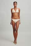 Buy_Dash and Dot_White Outer 78% Recycled Polyester Embellished Sequins V Bikini Set  _at_Aza_Fashions