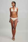 Dash and Dot_White Outer 78% Recycled Polyester Embellished Sequins V Bikini Set  _Online_at_Aza_Fashions